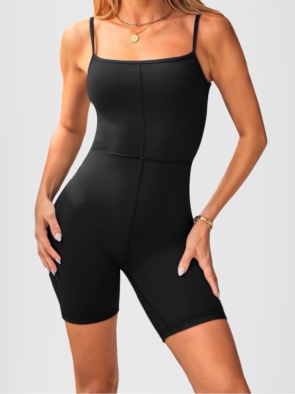 NWOT Everyday Slim Fit Black Exercise Romper